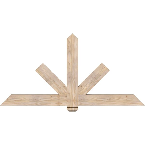 Ekena Millwork Kennewick Smooth Timber Gable Bracket, Douglas Fir, 72"W x 36"H x 3 1/2"D x 5 1/2"F, 12/12 Pitch GBW072X36X0406KEN00SDF - main